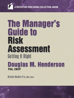 cover image of The Manager's Guide to Risk Assessment